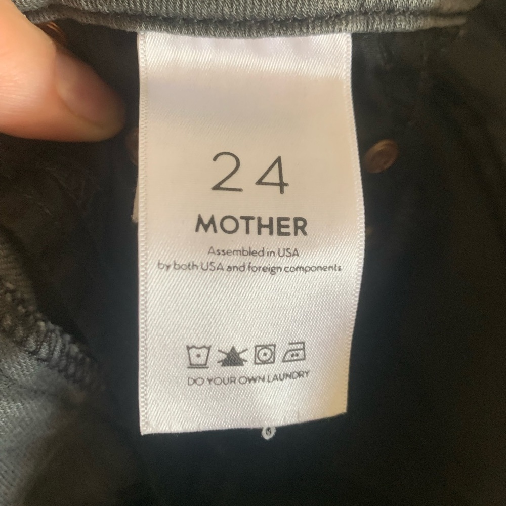 Mother Denim Gray Looker Ankle Fray in Last Chance Saloon Distressed Skinny Jean - Picture 11 of 12